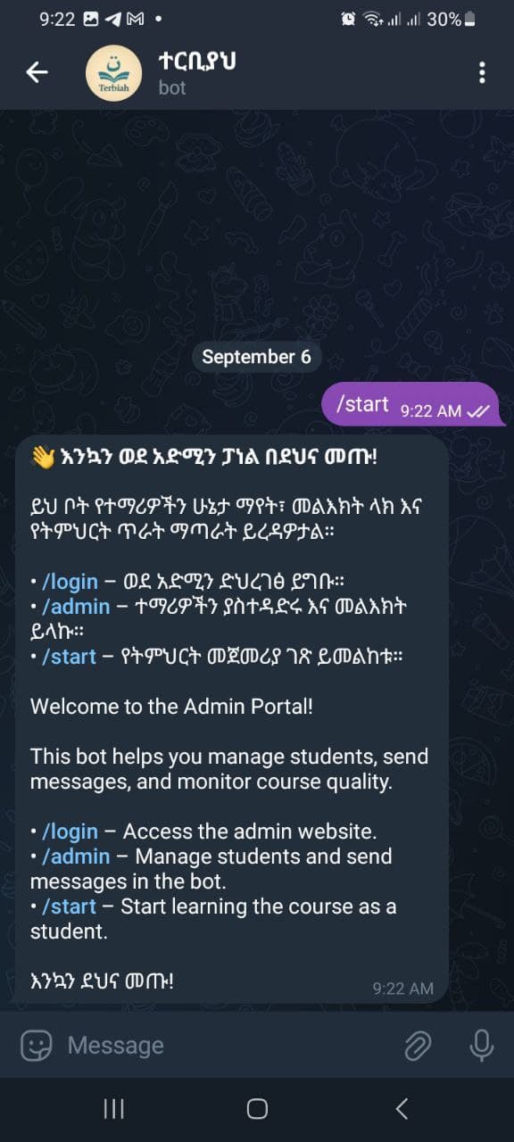 Terbia Telegram Bot